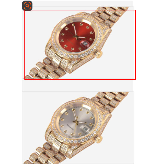 Reloj de Cuarzo para Hombre con Pulsera de Acero y Dial Incrustado de Diamantes - Image 7