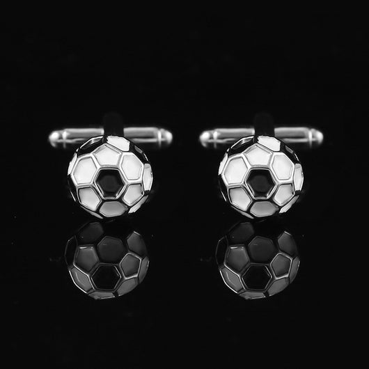 Gemelos de Acero Titanio Hueco Diseño Balón de Fútbol - Image 5