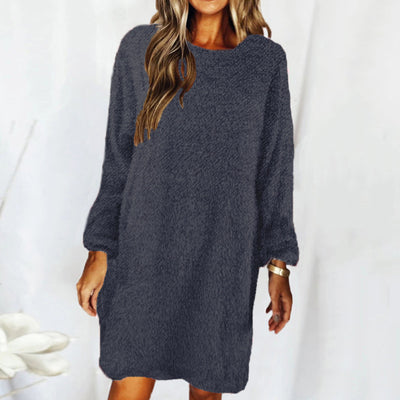 Vestido Suéter Largo Holgado en Felpa - Image 11