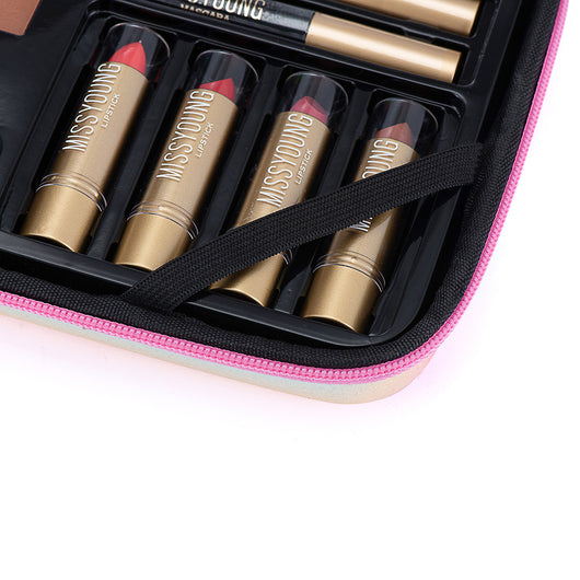Set Completo de Maquillaje: Labial, Brillo, Lápiz de Cejas e Iluminador - Image 7