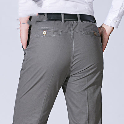 Pantalones Casuales Rectos Sueltos Cintura Alta para Hombre Maduro - Image 6
