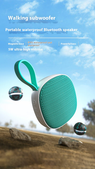 Parlante Portátil Bluetooth Mini con Tela Impermeable y Imán - Image 15