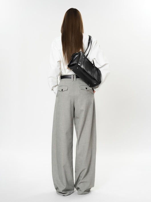 Pantalones Casuales Rectos con Corte Vertical y Acabado Liso - Image 38