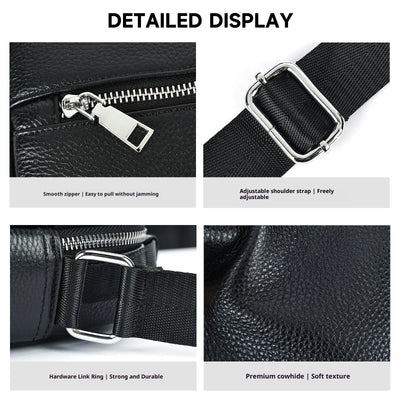 Bolso Bandolera de Cuero Genuino Primera Capa para Hombre - Image 5