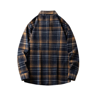Camisa de Franela a Cuadros para Hombre - Abrigo Casual Grueso Talla Grande Otoño Invierno - Image 2