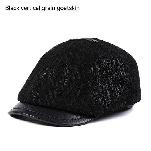 Gorra Boina Vintage Estilo Newsboy Inglés con Piel de Oveja y Visor Octagonal - Image 5
