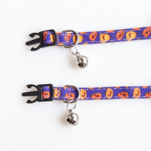Juego de Collar y Babero para Gato Halloween con Diseño de Calabaza - Image 10