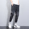 Pantalón Casual Recto de Cintura Alta - Largo Nueve Puntos Versátil