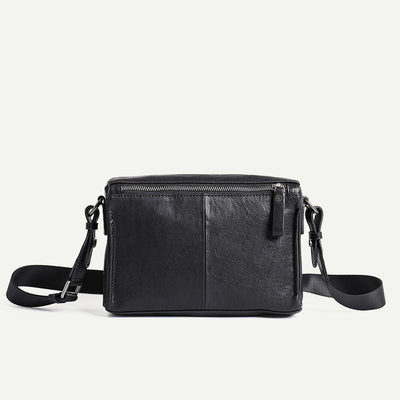 Bolsa de Cuero Genuino para Hombre - Estilo Retro Casual - Image 9