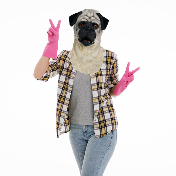 Máscara Animada de Peluche con Boca Móvil - Accesorio Halloween Divertido