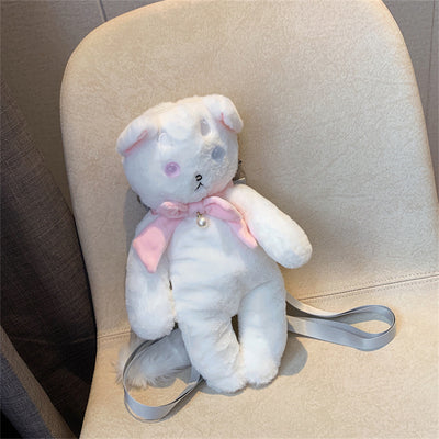 Mochila Infantil con Diseño de Gato Peluche y Bolsillo para Celular - Image 12