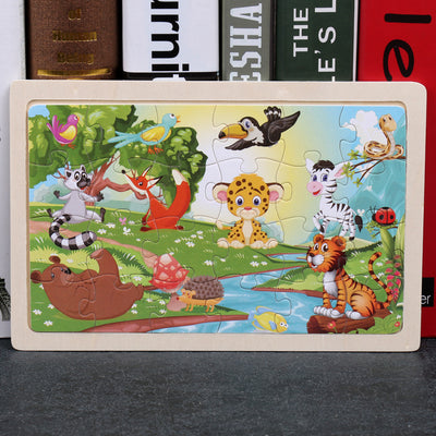 Rompecabezas de Madera Infantil 24 Piezas con Dibujos Animados - Image 35