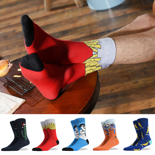 Calcetines Divertidos para Hombre - Diseño Creativo Hamburguesa, Pizza y Alien - Image 2