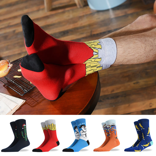 Calcetines Divertidos para Hombre - Diseño Creativo Hamburguesa, Pizza y Alien - Image 2