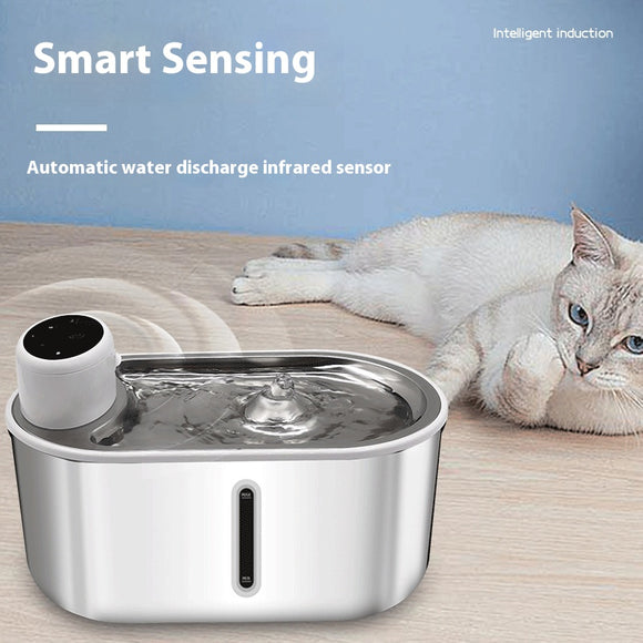 Fuente de Agua Automática para Mascotas con Sensor Infrarrojo