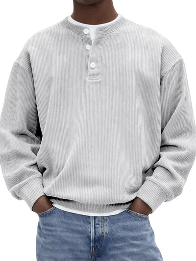 Suéter de Algodón Pana Acanalado para Hombre - Casual y Elegante - Image 6