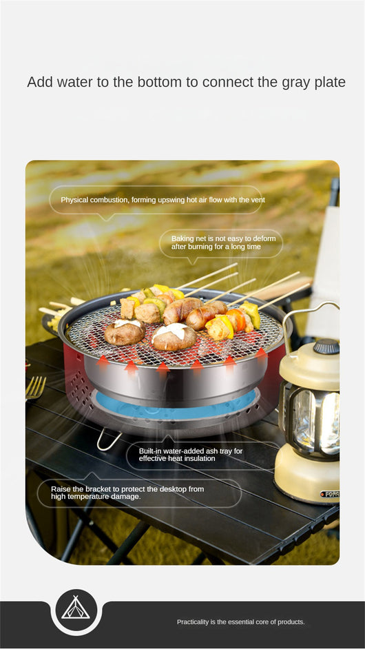 Parrilla Portátil de Acero Inoxidable para Camping y Asados al Aire Libre - Image 10