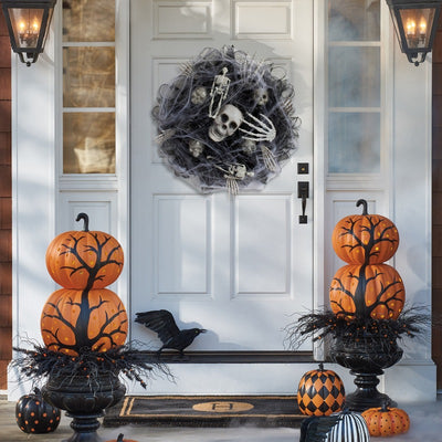 Guirnalda de Calaveras de Malla Negra para Decoración de Halloween - Image 10