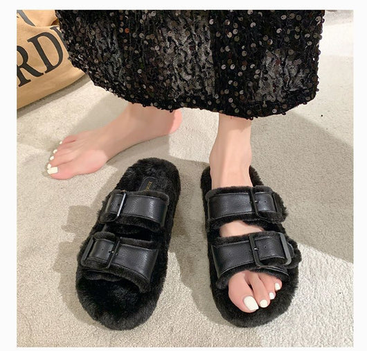 Pantuflas Cálidas con Forro Polar y Hebilla Ajustable para Mujer - Image 7