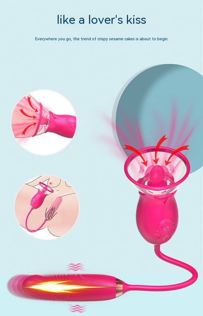 Masajeador Floral de Doble Cabeza con Vibración Telescópica - Image 18