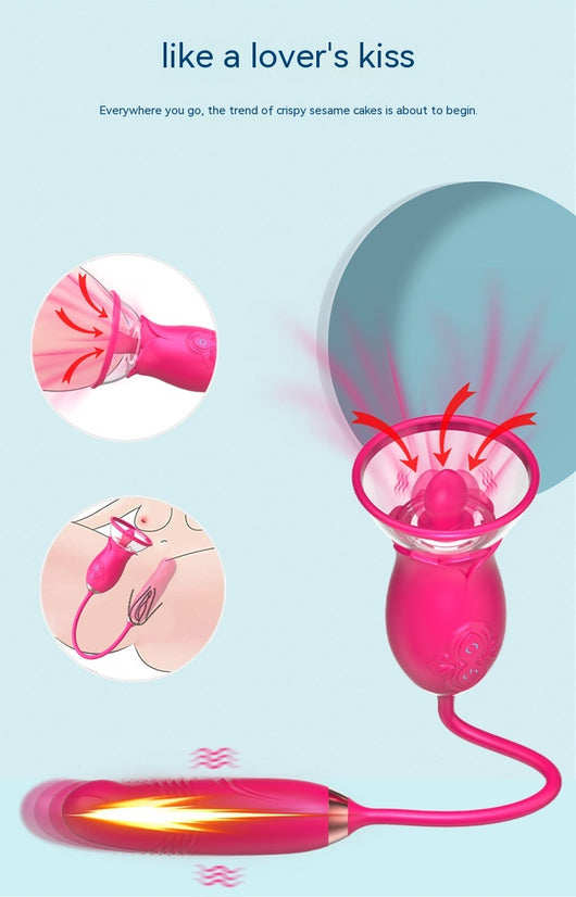 Masajeador Floral de Doble Cabeza con Vibración Telescópica - Image 18