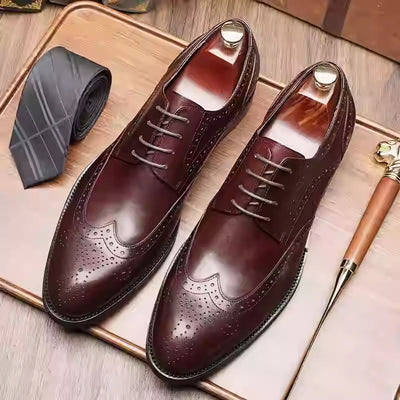 Zapatos Formales de Punta Fina para Hombre - Estilo Británico Elegante - Image 4