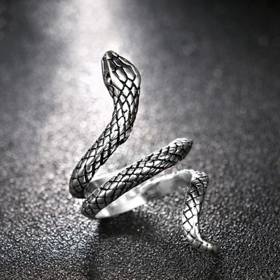 Anillo Ajustable Espíritu Serpiente Punk Retro con Apertura Estereoscópica - Image 6
