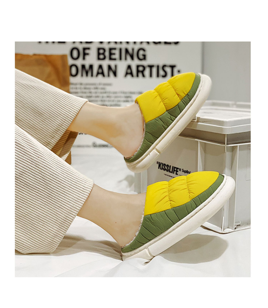 Pantuflas de Dos Colores para Hombre con Felpa Suave - Image 11
