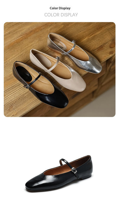 Zapatos Mary Jane Planos Cómodos de Punta Redonda para Mujer - Image 17