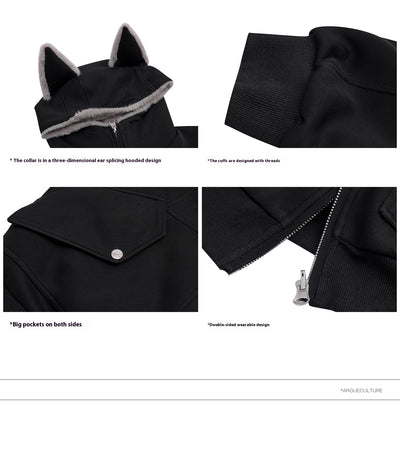 Suéter Hoodie Reversible de Algodón para Parejas - Abrigo de Montaña - Image 12