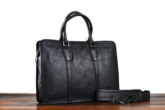 Bolso de Cuero Curtido al Vegetal Estilo Retro Horizontal para Hombre - Image 5
