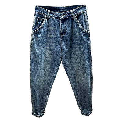 Jeans Rectos Holgados Talle Grande Estilo Retro con Corte Afilado - Image 3