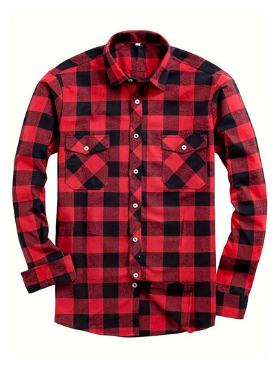 Camisa de Manga Larga con Solapa Elegante para Hombre - Image 42