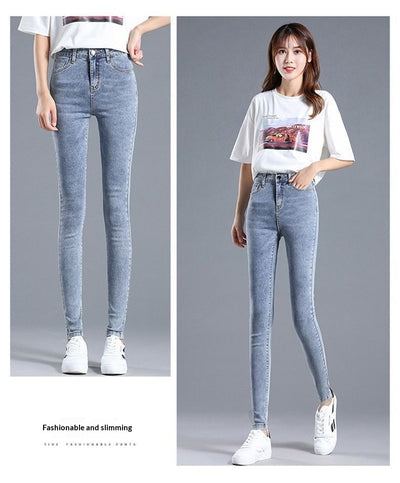 Jeans de Cintura Alta Ajustados para Mujer con Forro de Polar - Image 35