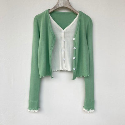 Cardigan Holgado Estilo Universitario para Mujer - Image 47