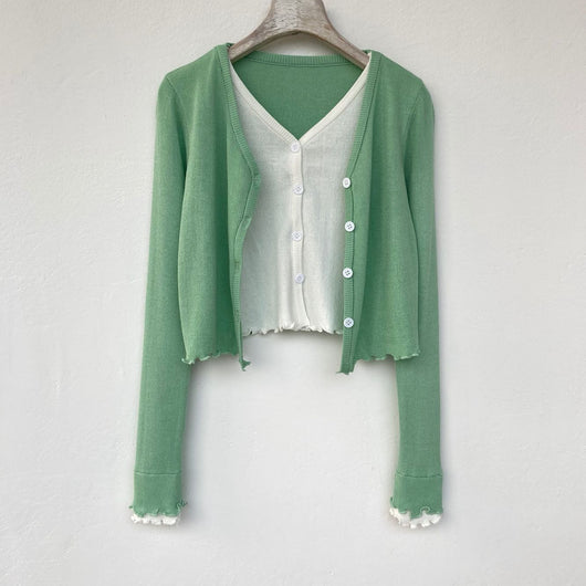 Cardigan Holgado Estilo Universitario para Mujer - Image 47