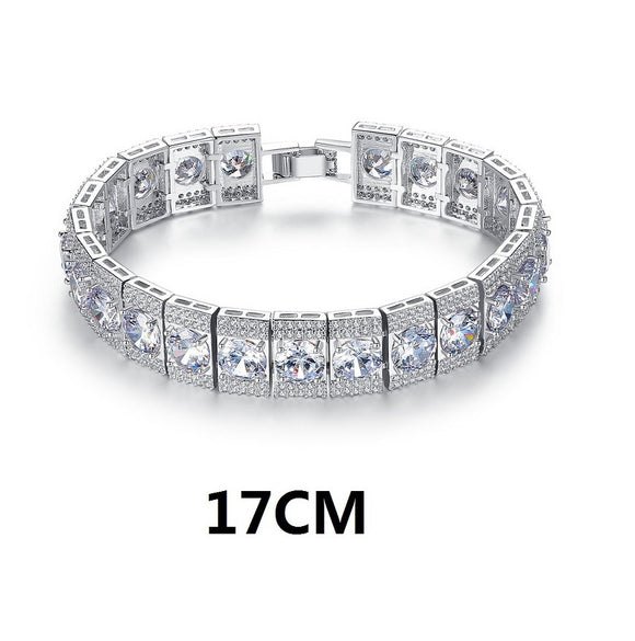 Pulsera de Cobre y Circón Incrustado - Lujo Europeo Accesible