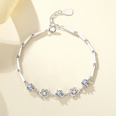 Pulsera de Plata Esterlina 925 con Estrella de Seis Puntas para Mujer - Image 8