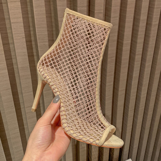 Botas Stiletto de Malla Transpirable con Cierre - Image 13