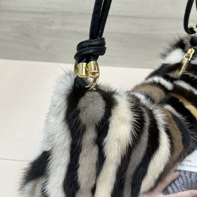 Bolsa Baguette de Peluche con Pelaje Real - Image 3