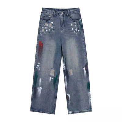 Pantalones Rectos de Algodón Lavado y Cepillado - Image 5