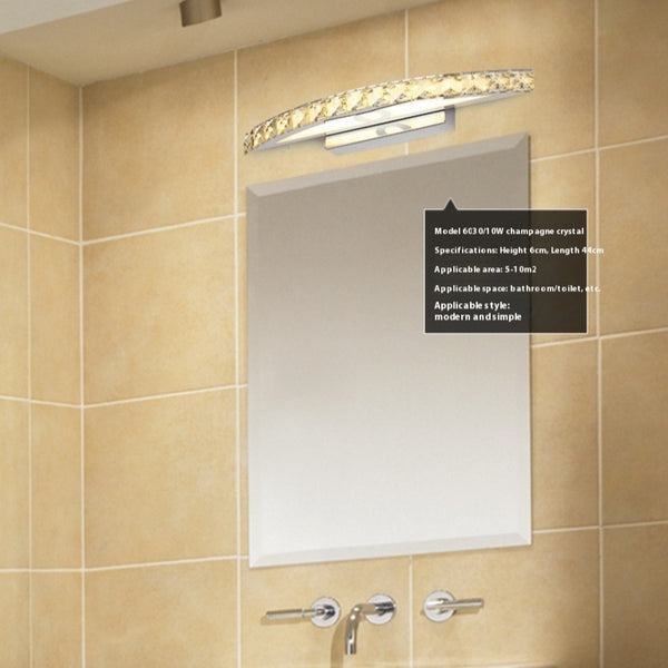 Lámpara LED de Espejo para Baño con Cristal - Luz Frontal Elegante
