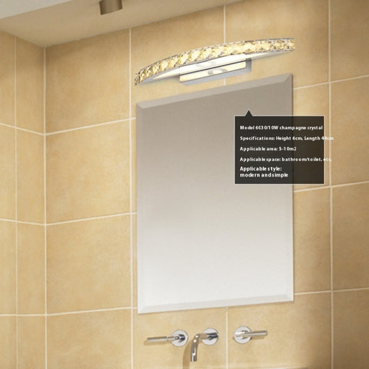 Lámpara LED de Espejo para Baño con Cristal - Luz Frontal Elegante