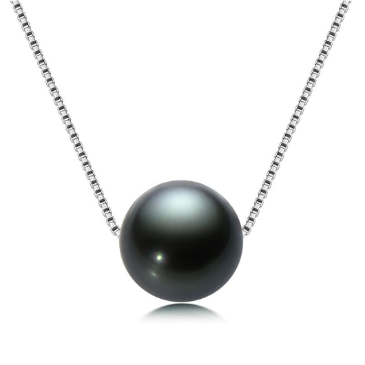 Collar Colgante de Perla Tahitiana Negra Perfecta en Plata S925 - Image 9