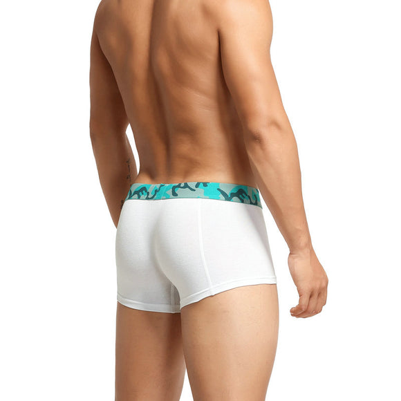 Bóxer Tipo Slip Camuflaje Cintura Baja Algodón para Hombre