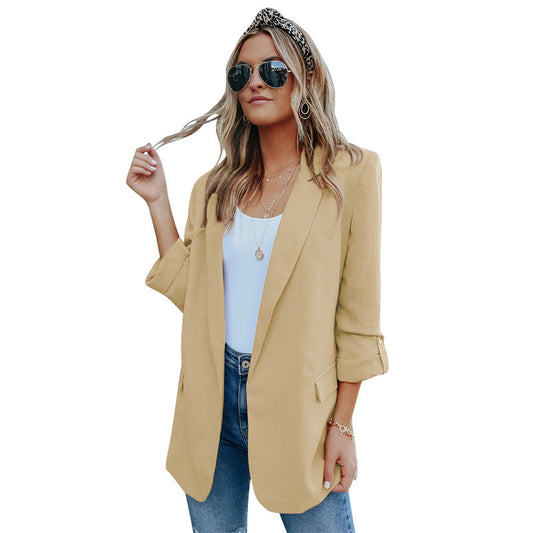 Saco Casual de Solapa Liso - Diseño Minimalista y Versátil - Image 2