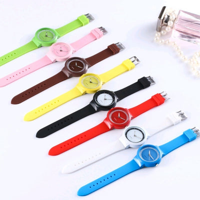 Reloj de Cuarzo Silicona Colores Pastel - Diseño Casual Moderno