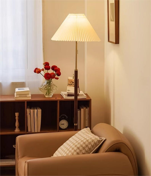 Lámpara de Pie Vintage con Pliegues - Iluminación Elegante de Diseño Retro - Image 18