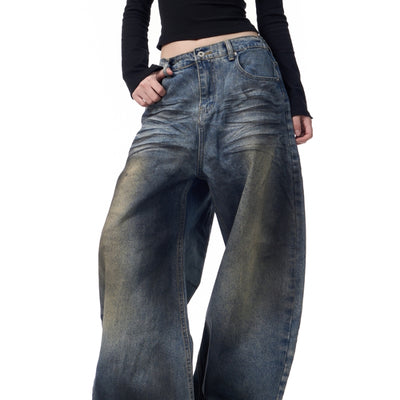 Pantalones Vaqueros Vintage Desgastados Estilo Americano - Image 9