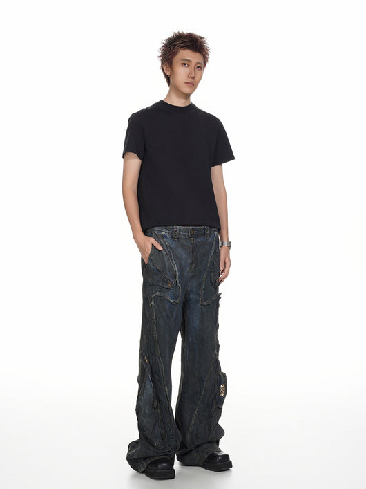 Pantalones Vaqueros Oversized Estilo Urbano Americano Corte Pesado - Image 22